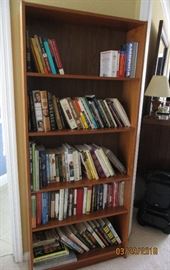 bookcase and books
