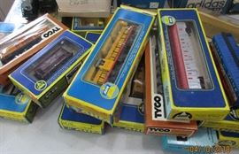 model trains in box