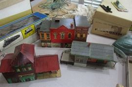 model trains and buildings