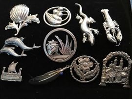 Sterling silver pins