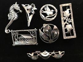 Sterling silver pins