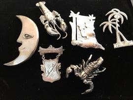 Sterling silver pins