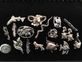 Sterling silver pins