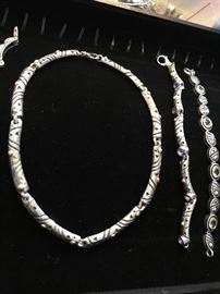 Designer John Atencio sterling silver & 18 karat gold jewelry