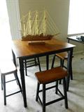 BISTRO TABLE/STOOLS  MATCH DINING TABLE AND HUTCH