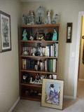 BOOKCASE, BOOKS, FIGURINES