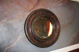 Large round mirror