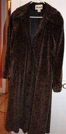 Velvet long coat