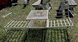 metal chair and table