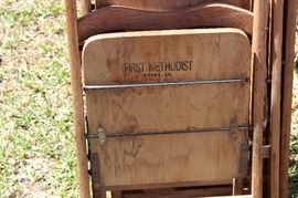 close up of first methodist chair
