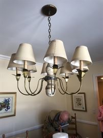 Great tole painted chandelier