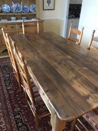 Country pine farm table