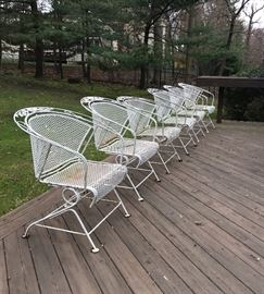 Set of 6 MCM outdoor chairs