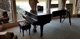 Steinway 1964 concert grand piano, model D.  All original parts.