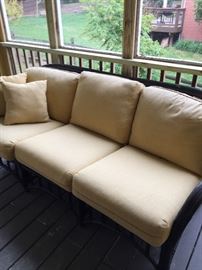 Outdoor sofa with cushions