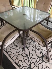 Outdoor patio table with 4 chairs