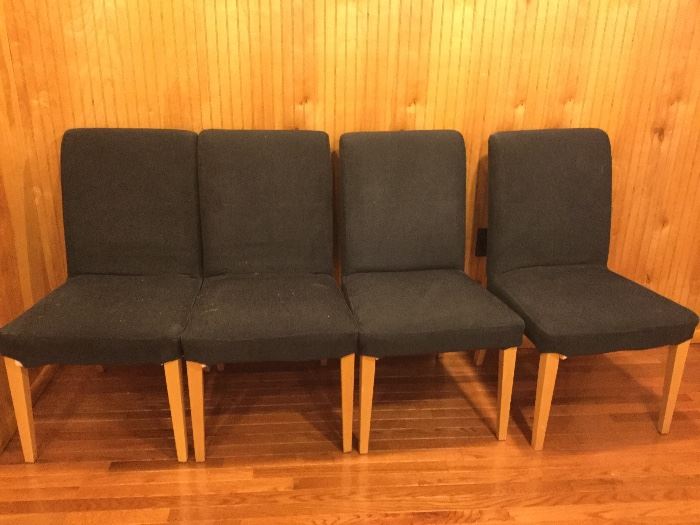 Set of 8 gray chairs