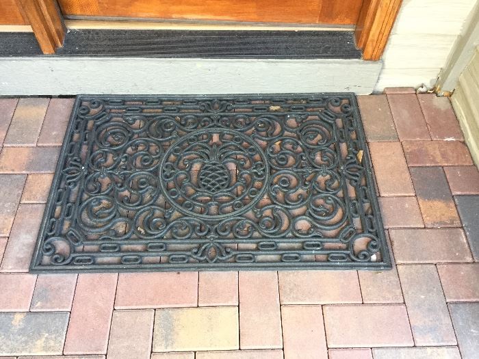 Metal front door mat