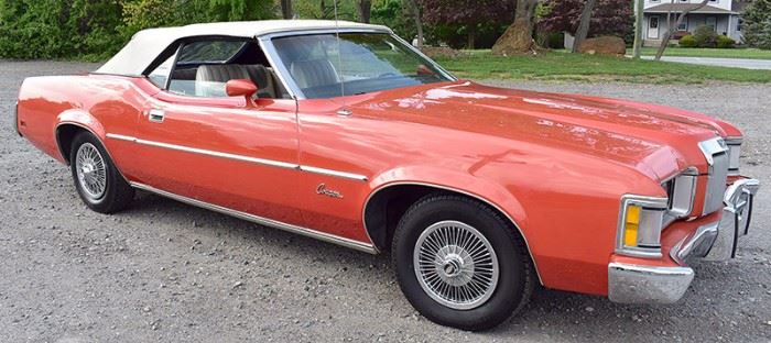 At 8PM: 1973 Mercury Cougar Convertible | 43,938 Miles; 351 "Cleveland" Engine; Automatic Transmission; From Las Vegas, etc.  VIN: 3F92H505070