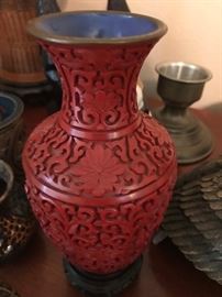Cinnabar Vase