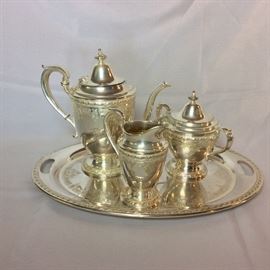 Silver-plate Tea Set. 
