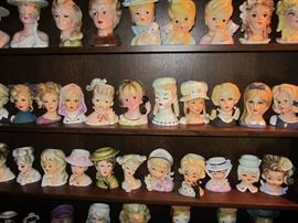 HEAD VASES-INCL: JACKIE KENNEDY MORE PICS TO FOLLOW