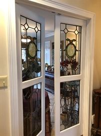 double door stained glass