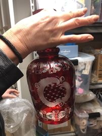 red crystal bottle