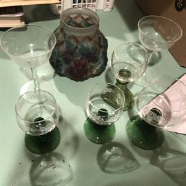 sets of glasses, goblet, wine and so on