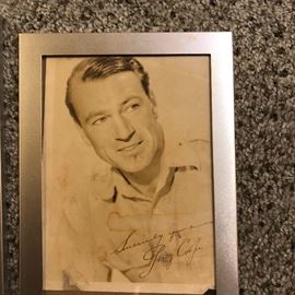 Vintage photo signed by Gary Cooper