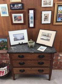 Antique dresser marble top