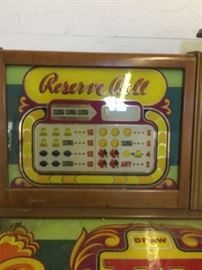  RESERVE BALL GAME MACHINE