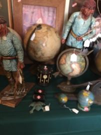 WORLD GLOBES AND  MIC ITEMS