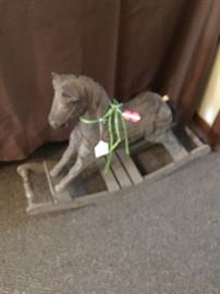  VINTAGE  WOOD HORSE.
