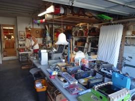 Garage.  Twin electric hospital bed, needs reassembly.