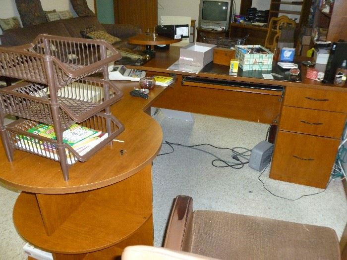 Neat retro-style executive desk