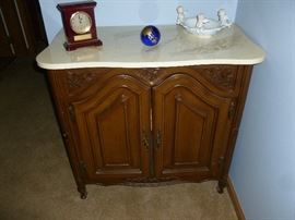 Marble-top cabinet