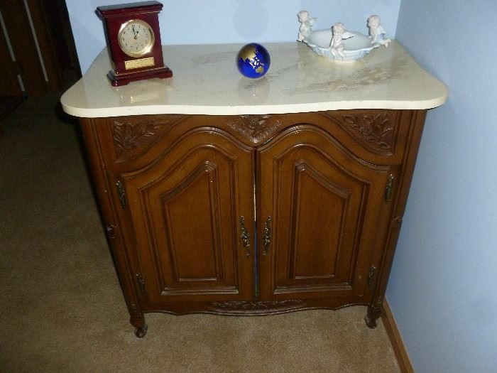 Marble-top cabinet