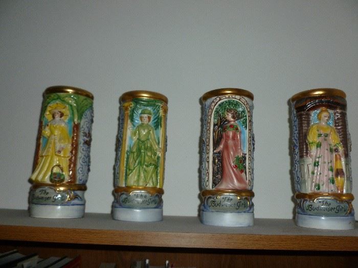 Rare set of Budweiser Girl mugs