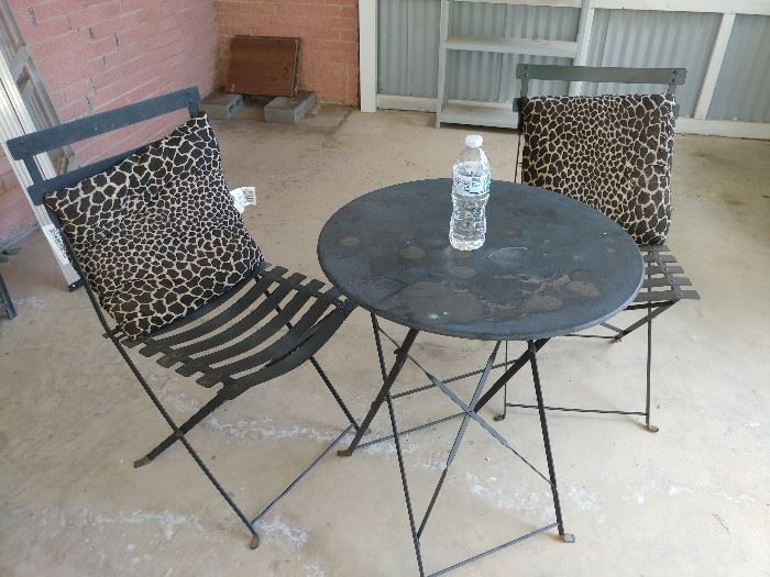 metal bistro patio set
