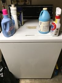 A washer with supplies