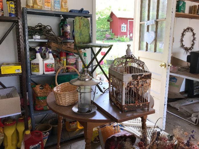 Have you seen a birdcage or chair as quaint as these?