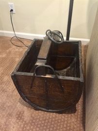 Antique Iron & Crude Wood Box