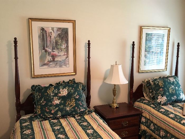 Pair of Sumter Furniture Twin Beds
