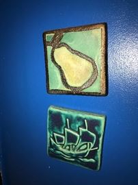 HAND-CRAFTED POTTERY TILES SIGNED