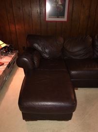 CHOCOLATE LEATHER SECTIONAL
