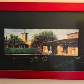 NAPA VALLEY STREET ART-CUSTOM FRAMED