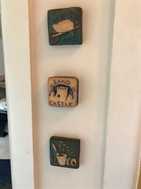 SMALL HAND-CRAFTED POTTERY TILES - WALL ART