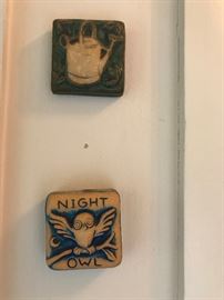 SMALL HAND-CRAFTED POTTERY TILES - WALL ART
