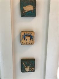 SMALL HAND-CRAFTED POTTERY TILES - WALL ART